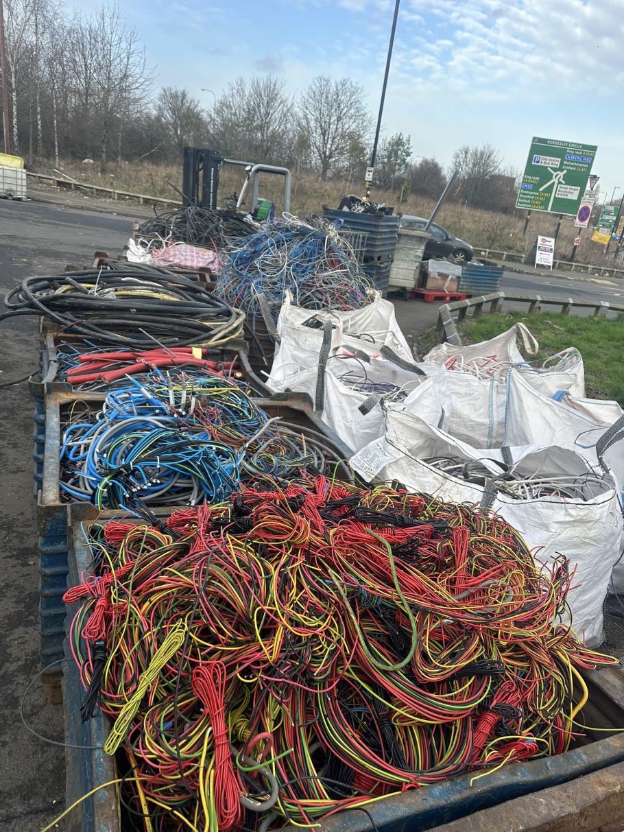 Copper Cables ready for processing