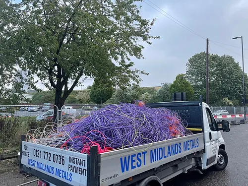 Van fully loaded with data cable